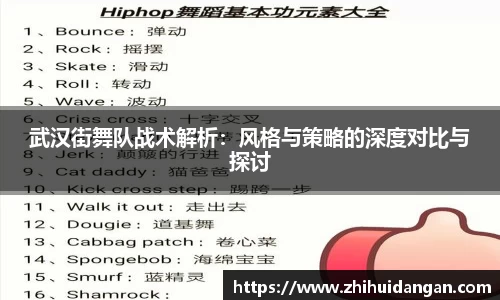武汉街舞队战术解析：风格与策略的深度对比与探讨